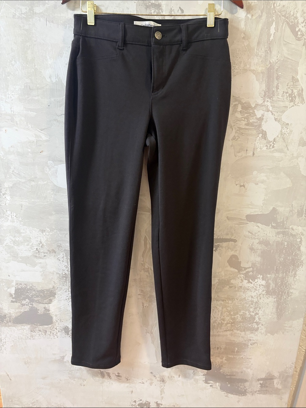croft & barrow Women's Black Straight-Leg Pants
